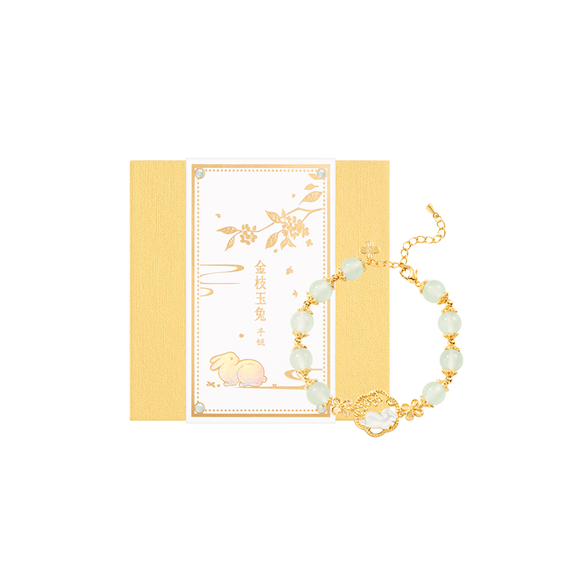 Gold branch Jade rabbit bracelet osmanthus bracelet