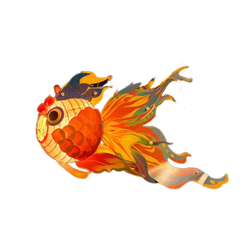 Hand-held koi flower lamp diy material