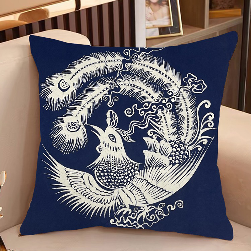 Guizhou Miao Handmade Wax-Dyed Pillow Cover
