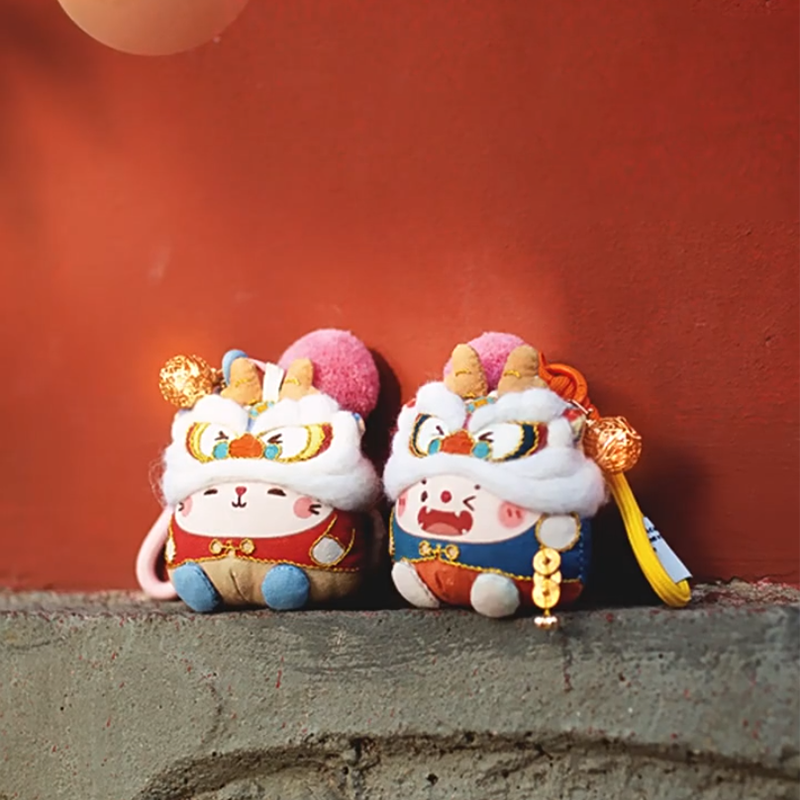 Zodiac lion Dragon rabbit doll embroidery diy material bag