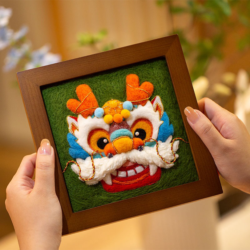 DIY Wool Felt Craft Kit - Lion Dance Frame