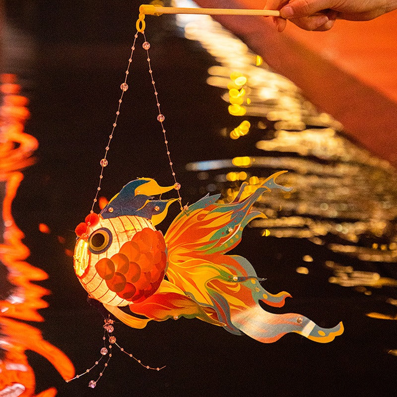 Hand-held koi flower lamp diy material