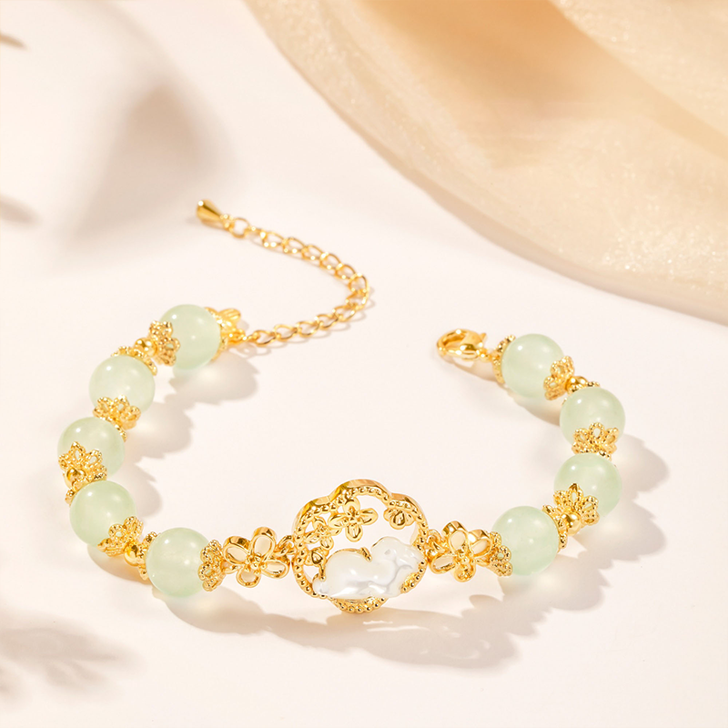 Gold branch Jade rabbit bracelet osmanthus bracelet