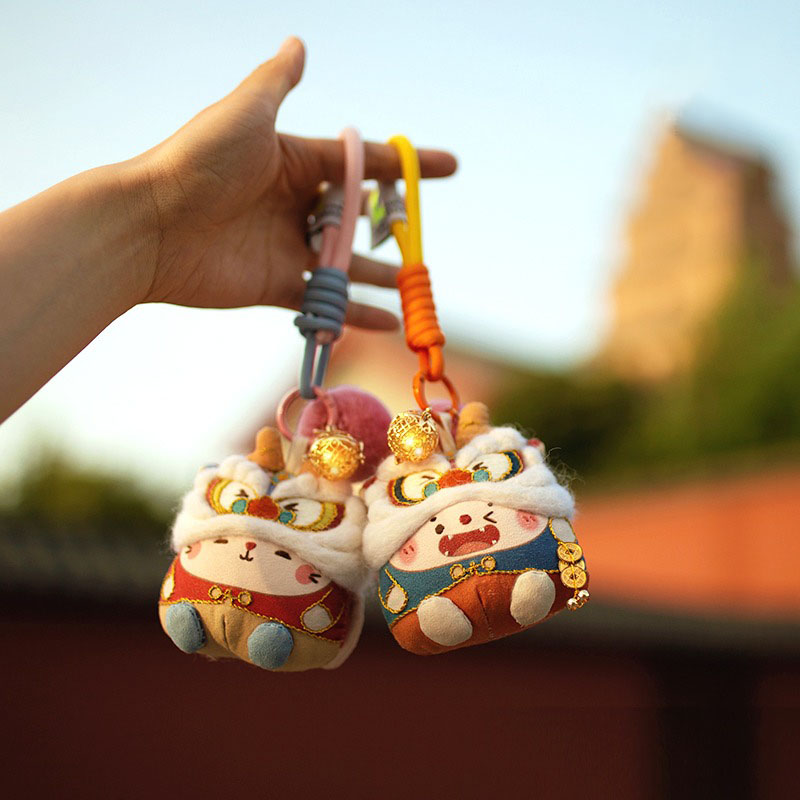Zodiac lion Dragon rabbit doll embroidery diy material bag