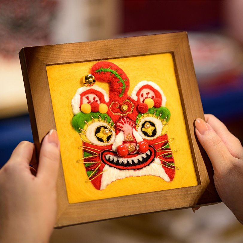 DIY Wool Felt Craft Kit - Lion Dance Frame