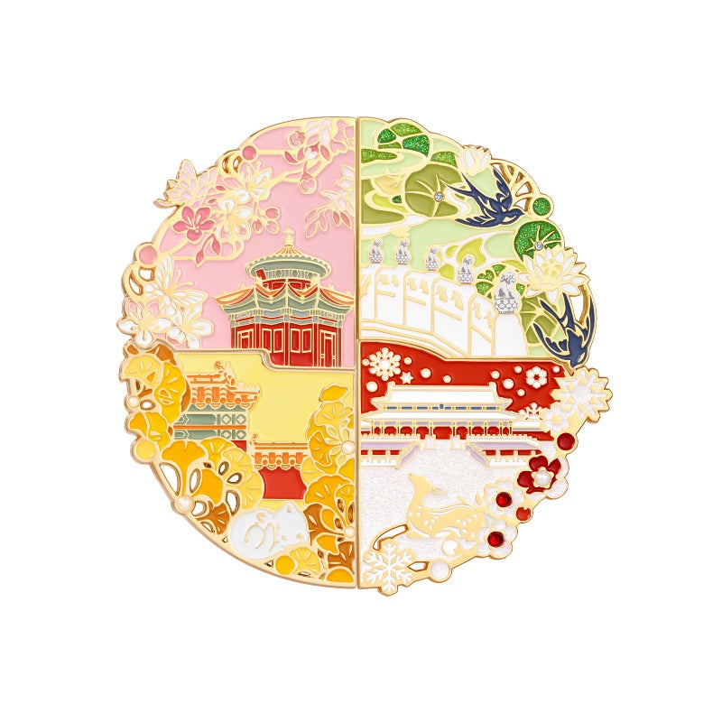 Forbidden City Four Seasons refrigerator sticker